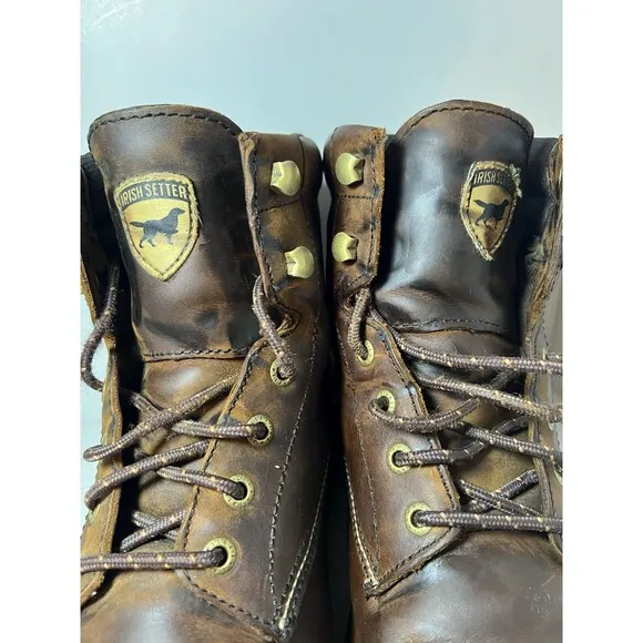 Irish Setter boots Mens 10 Brown leather wingshooter ST Safety Toe Work 83622