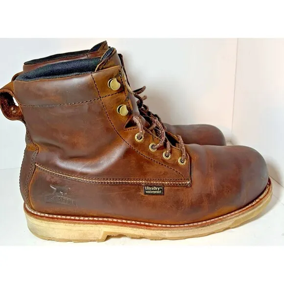 Irish Setter boots Mens 10 Brown leather wingshooter ST Safety Toe Work 83622