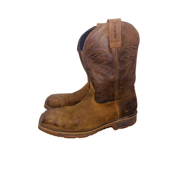 Irish Setter by Red Wing 14 Marshall Pull-On Square Toe Work Boots Waterproof