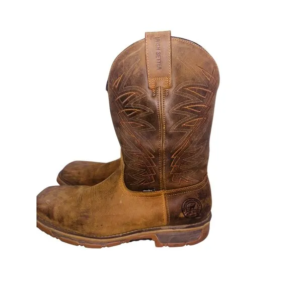Irish Setter by Red Wing 14 Marshall Pull-On Square Toe Work Boots Waterproof