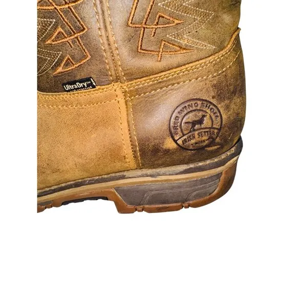 Irish Setter by Red Wing 14 Marshall Pull-On Square Toe Work Boots Waterproof
