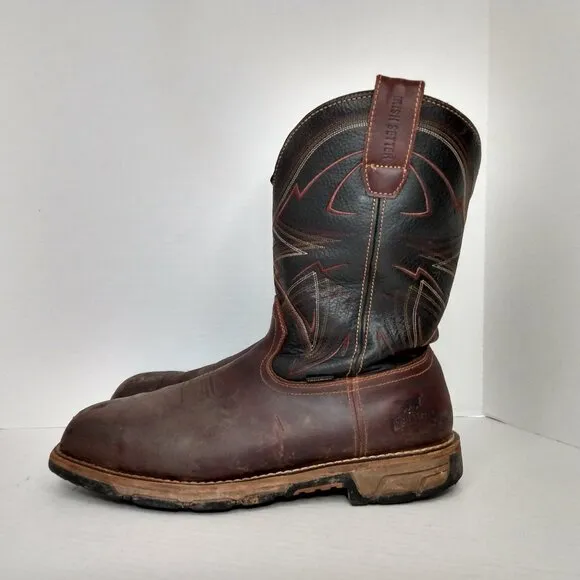 Irish Setter Mens Boots Sz 13 D Marshall Safety Steel Toe Leather Pull On 83938