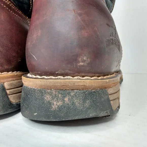 Irish Setter Mens Boots Sz 13 D Marshall Safety Steel Toe Leather Pull On 83938