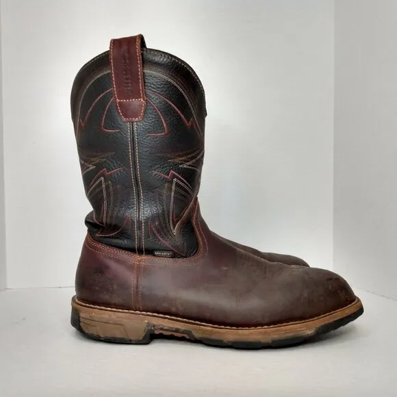 Irish Setter Mens Boots Sz 13 D Marshall Safety Steel Toe Leather Pull On 83938