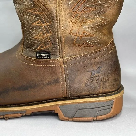 Irish Setter Men's Size 14D Marshall 11-inch Waterproof Leather Soft Toe Boots