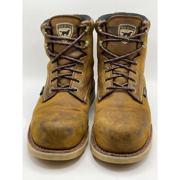 Irish Setter Men's Wingshooter Safety Toe Boots Size 6 D Brown‎ Leather 83622