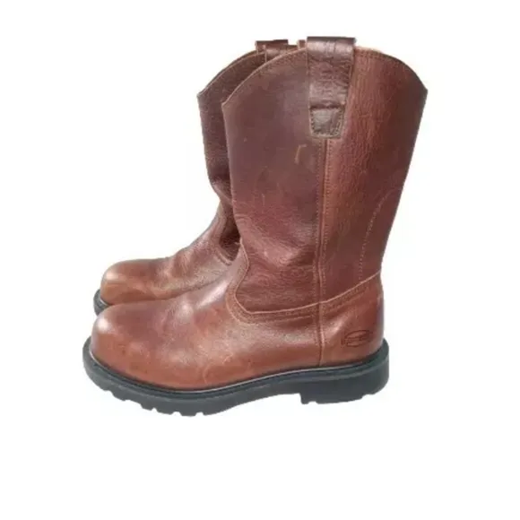 Iron Age Boots Men's Hauler Brown  11&quot; Wellington Work Boot~IA0194~Size 10 M