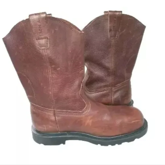 Iron Age Boots Men's Hauler Brown  11&quot; Wellington Work Boot~IA0194~Size 10 M