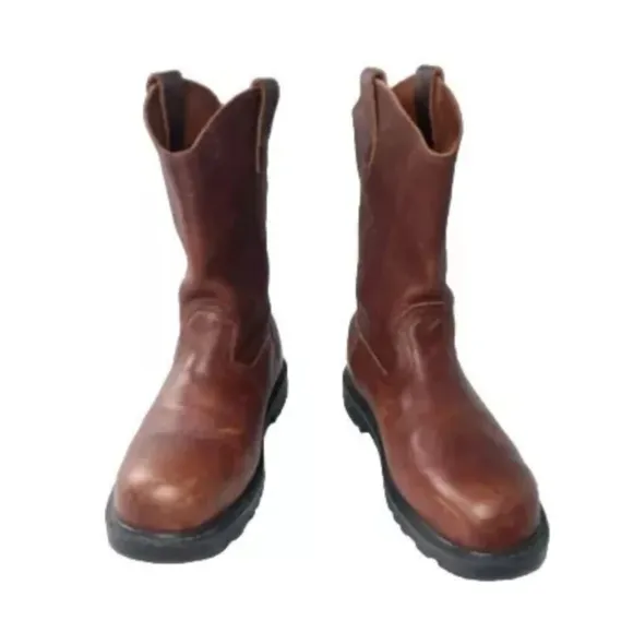 Iron Age Boots Men's Hauler Brown  11&quot; Wellington Work Boot~IA0194~Size 10 M