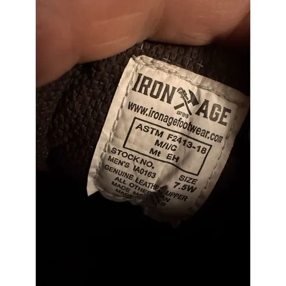 Iron Age I0163 Dozer Boot Sz Men's 7.5 Wide New in Box