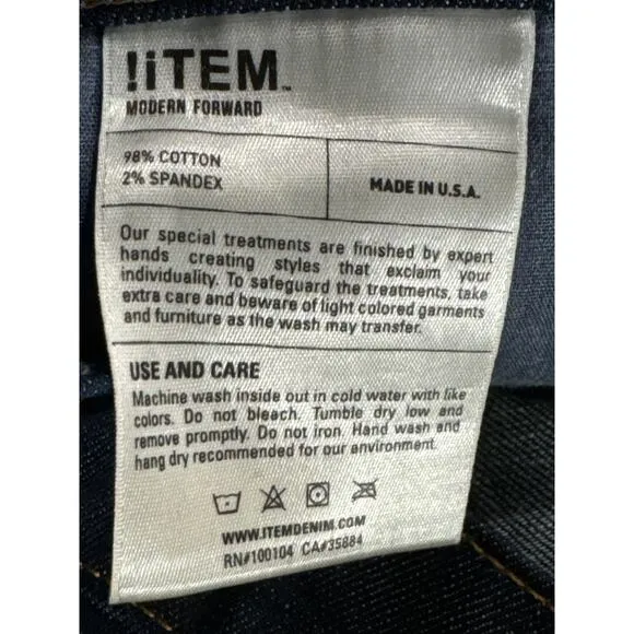 !iTEM Arc Slim Jean, Size 30, Mens