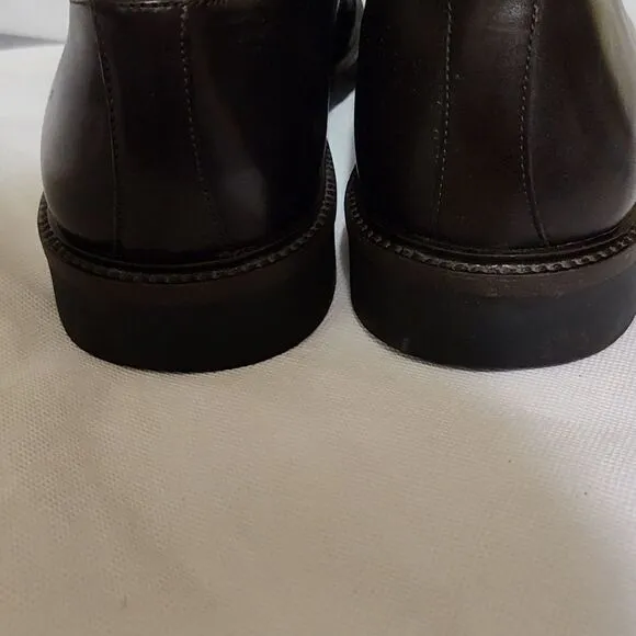 J. Crew Mens Dark Brown Leather Oxfords Lace Up Shoes Split toe. Size 12. Italy.