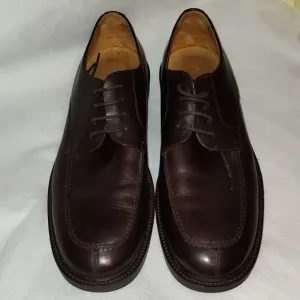 J. Crew Mens Dark Brown Leather Oxfords Lace Up Shoes Split toe. Size 12. Italy.