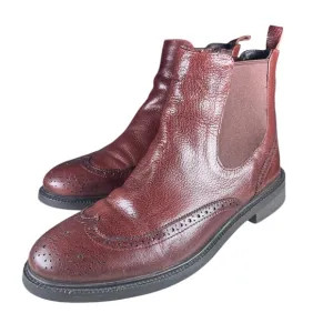 Jeffrey Campbell Women's Edmone Brogue Chelsea Booties-Shoes 7.5