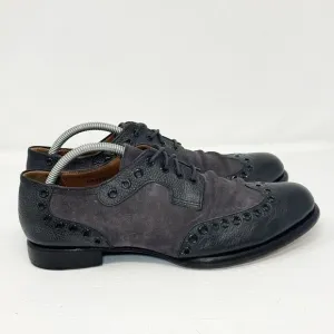 John Fluevog Virtue Pound Lace-Up Derby‎ Wingtip Men's Shoes Size 9.5 Black