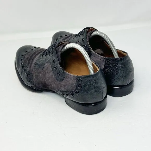 John Fluevog Virtue Pound Lace-Up Derby‎ Wingtip Men's Shoes Size 9.5 Black