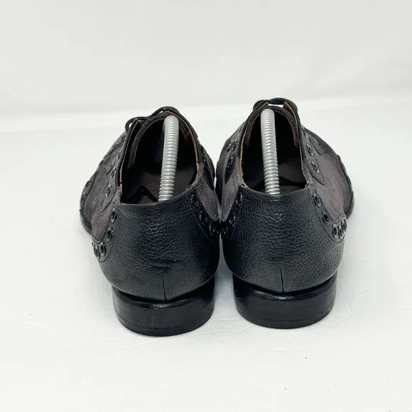 John Fluevog Virtue Pound Lace-Up Derby‎ Wingtip Men's Shoes Size 9.5 Black