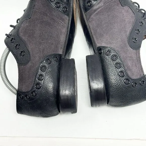 John Fluevog Virtue Pound Lace-Up Derby‎ Wingtip Men's Shoes Size 9.5 Black