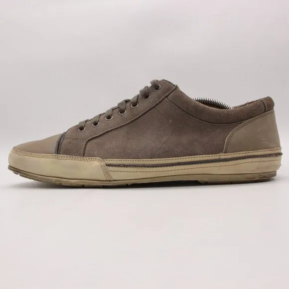 John Varvatos USA Men's Size 12 M  Star Low Top Leather Cap Toe Shoes Sneakers