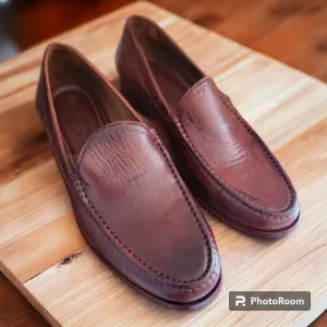 Johnston &amp; Murphy Collection- Mens Leather Hawkins Venetian Shoes SZ 9.5 M