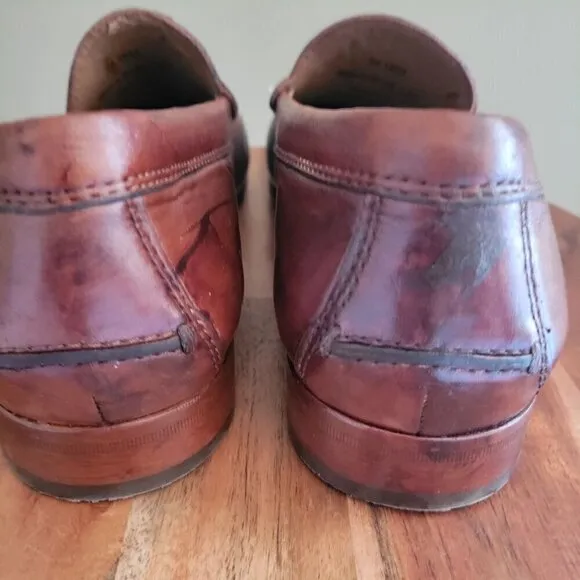 Johnston &amp; Murphy Collection- Mens Leather Hawkins Venetian Shoes SZ 9.5 M
