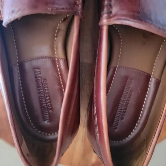 Johnston &amp; Murphy Collection- Mens Leather Hawkins Venetian Shoes SZ 9.5 M