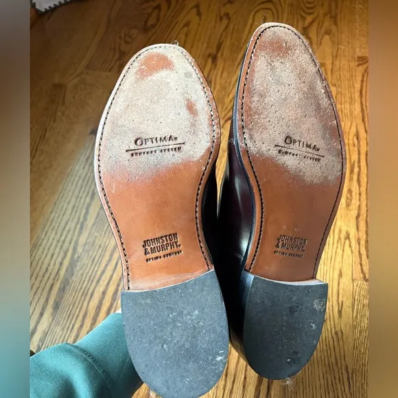 Johnston &amp; Murphy melton toe cap dress shoes, Men’s 10.5