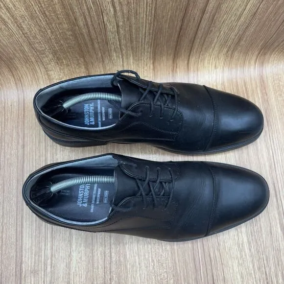 JOHNSTON MURPHY XC4 MADDOX CAP TOE MEN'S SHOES 11.5 M BLACK  SHOES