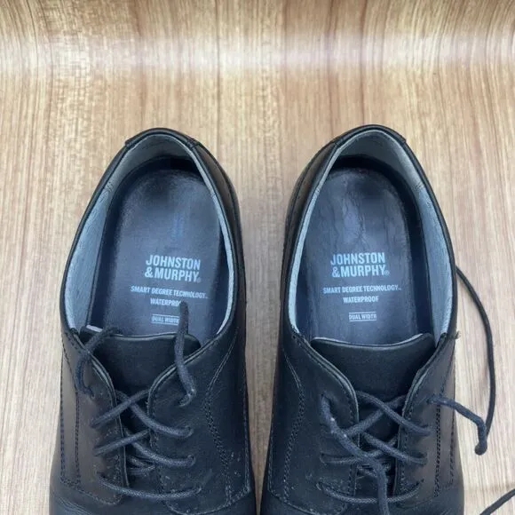 JOHNSTON MURPHY XC4 MADDOX CAP TOE MEN'S SHOES 11.5 M BLACK  SHOES