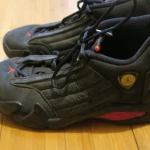 Jordan 14 Retro Last Shot 2018 Men's 10 487471-003 Black Red Basketball Beaters