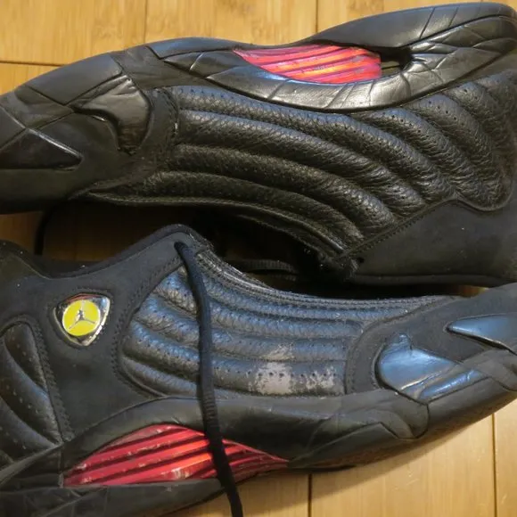 Jordan 14 Retro Last Shot 2018 Men's 10 487471-003 Black Red Basketball Beaters