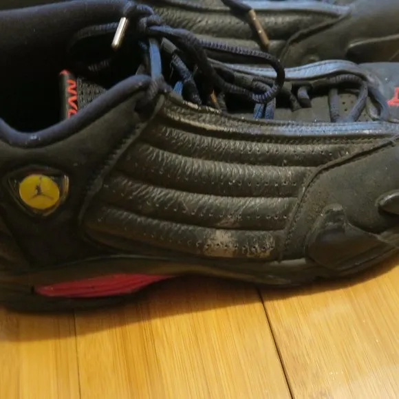 Jordan 14 Retro Last Shot 2018 Men's 10 487471-003 Black Red Basketball Beaters