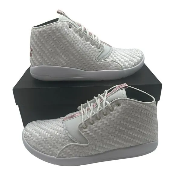 Jordan Eclipse Chukka Shoes Men's Sz 11 White Gym Red Black Sneakers 881453-101