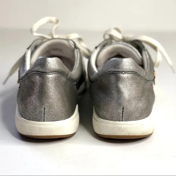 Josef Seibel metallic silver sneakers orthopedic liners comfort shoes size 41