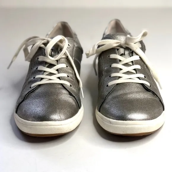Josef Seibel metallic silver sneakers orthopedic liners comfort shoes size 41