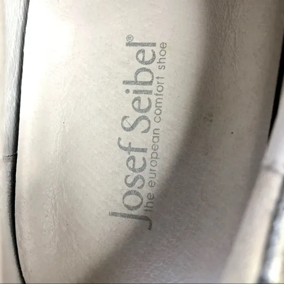Josef Seibel metallic silver sneakers orthopedic liners comfort shoes size 41