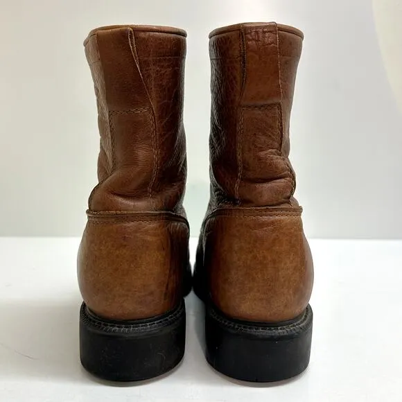 Justin L0762 Womens Comfort Work Boots Conductor Copper Brown Made in USA 10