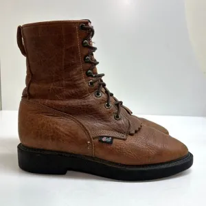 Justin L0762 Womens Comfort Work Boots Conductor Copper Brown Made in USA 10