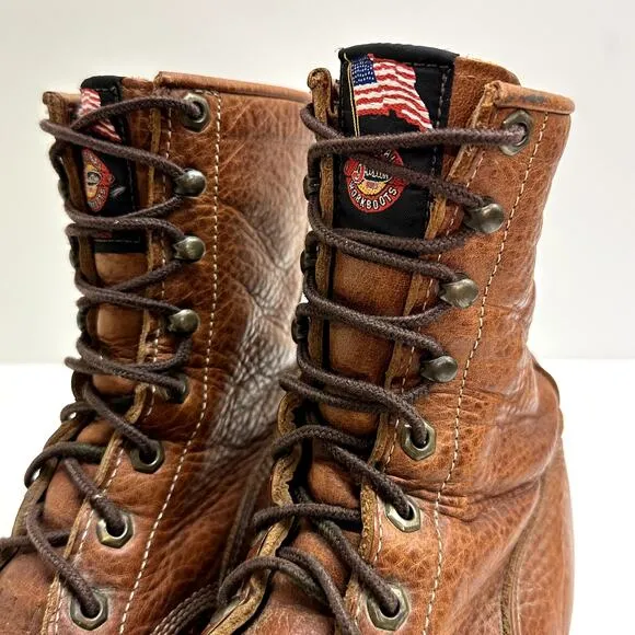Justin L0762 Womens Comfort Work Boots Conductor Copper Brown Made in USA 10