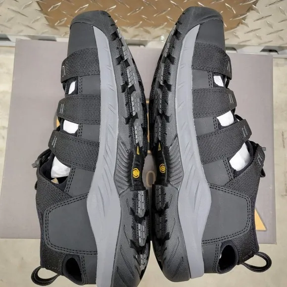 KEEN ATLANTA II COOLER Steel Toe‎ Work Shoes Sandals Black Men's 12 EE Wide