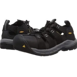 KEEN ATLANTA II COOLER Steel Toe‎ Work Shoes Sandals Black Men's 12 EE Wide