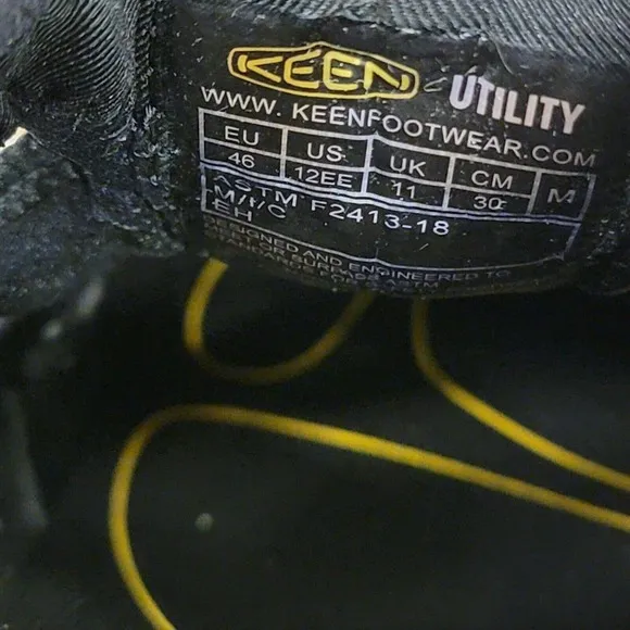 KEEN ATLANTA II COOLER Steel Toe‎ Work Shoes Sandals Black Men's 12 EE Wide
