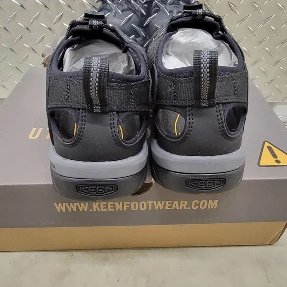 KEEN ATLANTA II COOLER Steel Toe‎ Work Shoes Sandals Black Men's 12 EE Wide