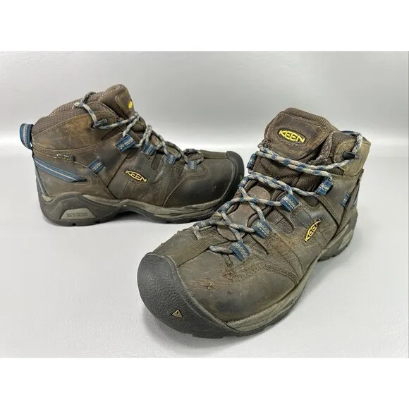 Keen Boots Mens 8D Detroit XT‎ Mid Waterproof Steel Toe Safety American Workwear