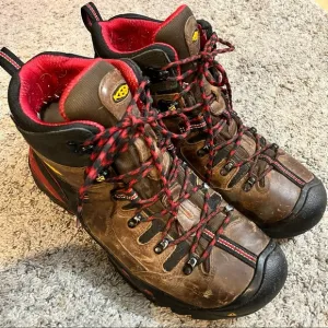 Keen Brown Leather Safety Toe Boots Size 12EE