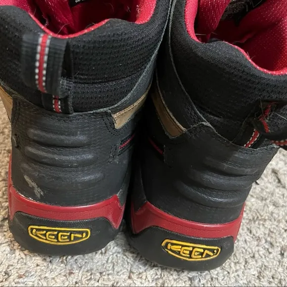 Keen Brown Leather Safety Toe Boots Size 12EE