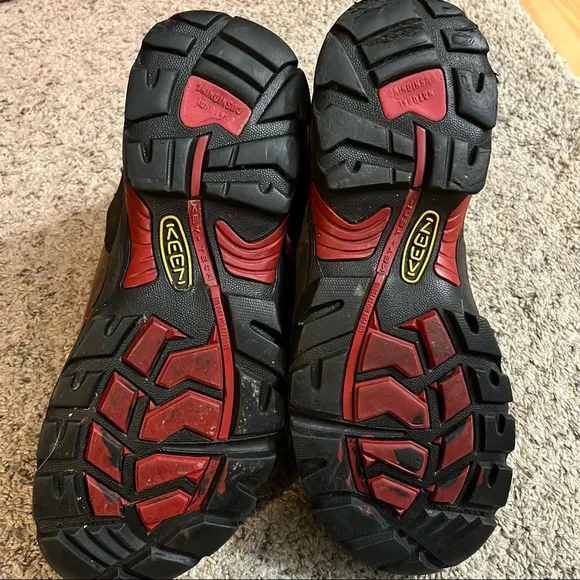 Keen Brown Leather Safety Toe Boots Size 12EE