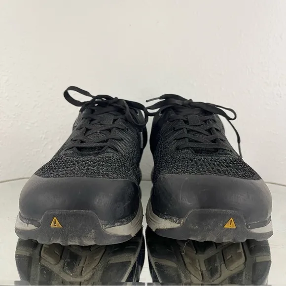 KEEN Mens Black Grey Sparta Utility Aluminum Toe Lace Up Work Shoe Sneakers