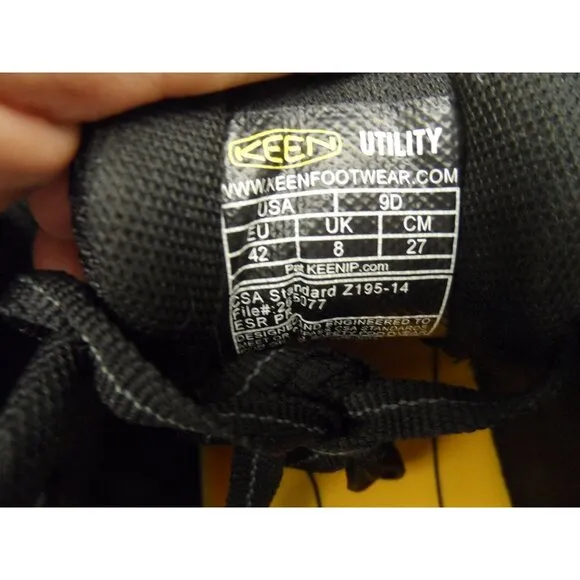 KEEN Men's CSA Kansas City Carbon-Fiber Toe Work Shoe 1025725 Black Size 9D