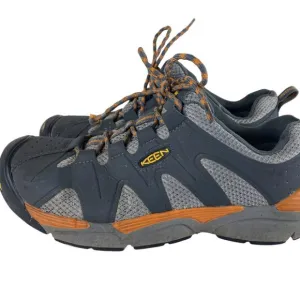 Keen Mens Sz 9D Utility Work Shoes Steel Toe Leather Mesh Brown Lace Up EH